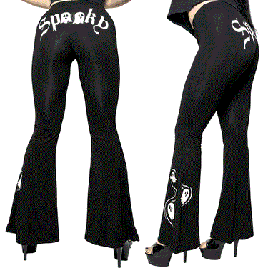 Spooky Ghost Glow Flare Leggings - Kreepsville